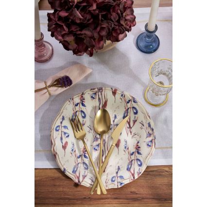 24-delige serviesset, kleurrijk, van porselein