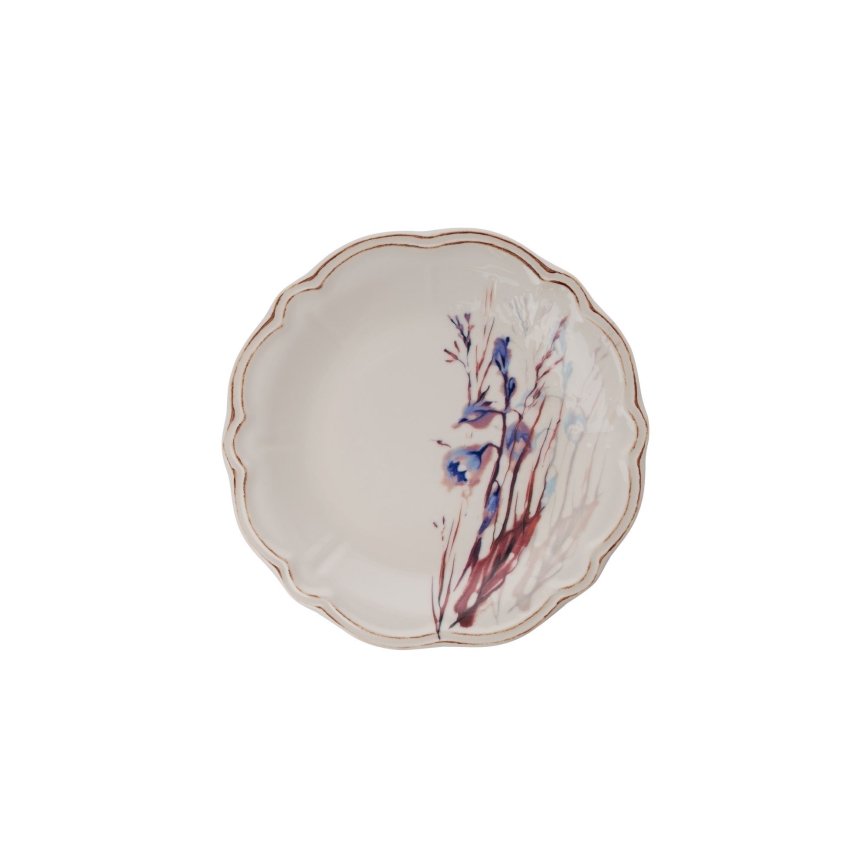 24-delige serviesset, kleurrijk, van porselein