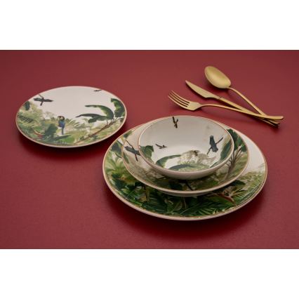 24-delige serviesset van keramiek in levendige kleuren