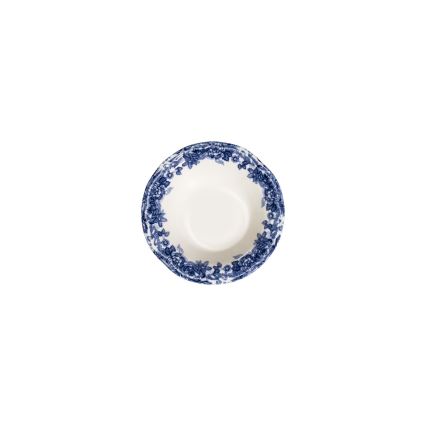 24-delige serviesset van porselein, wit/blauw