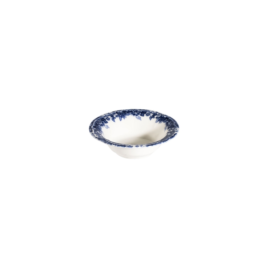 24-delige serviesset van porselein, wit/blauw