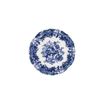24-delige serviesset van porselein, wit/blauw