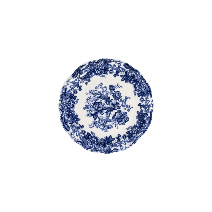 24-delige serviesset van porselein, wit/blauw