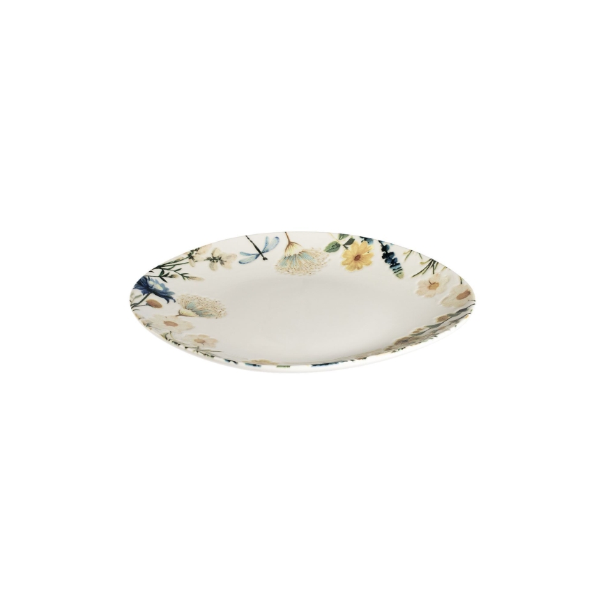 24-delige serviesset veelkleurig/blauw/porselein