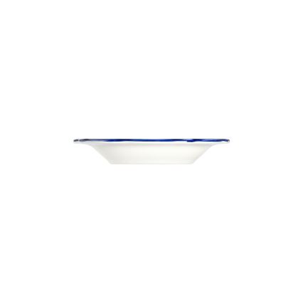 24-delige serviesset, wit/blauw/geel, porselein