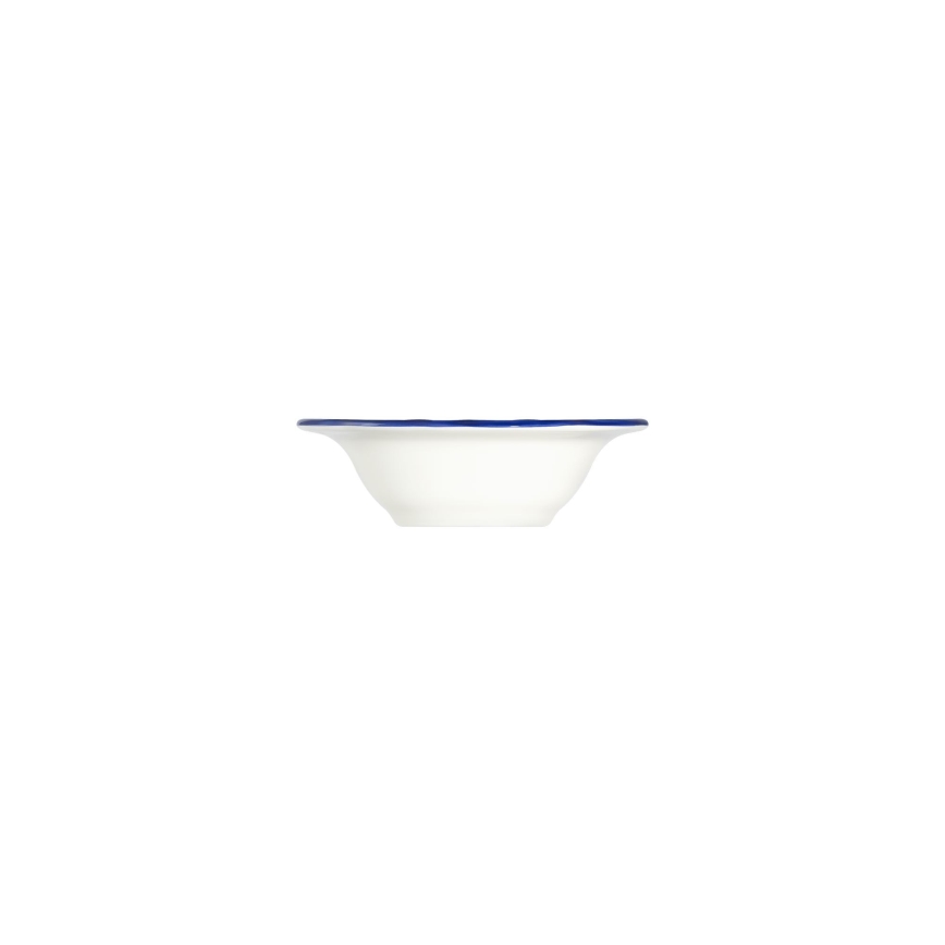 24-delige serviesset, wit/blauw/geel, porselein