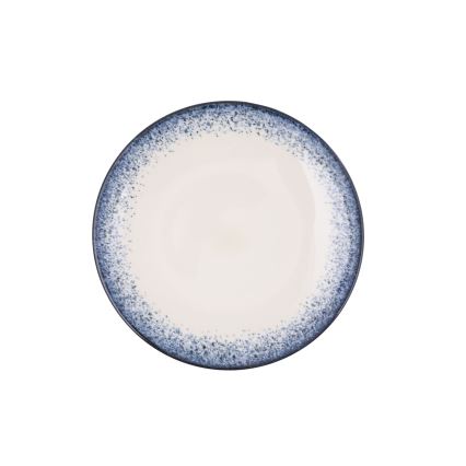 24-delige serviesset wit/blauw/porselein