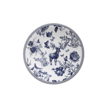 24-delige serviesset wit/blauw/porselein