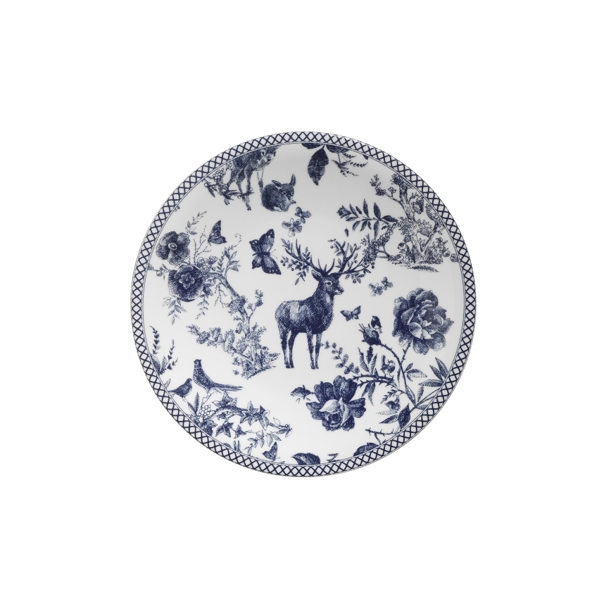 24-delige serviesset wit/blauw/porselein