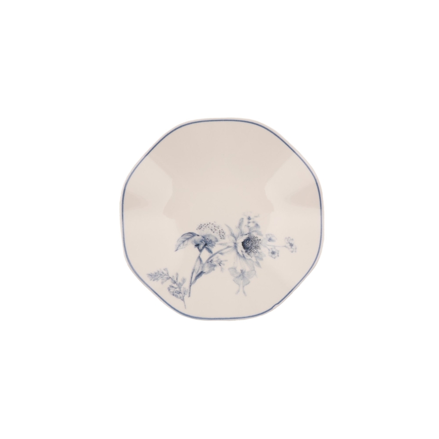 24-delige serviesset wit/blauw porselein