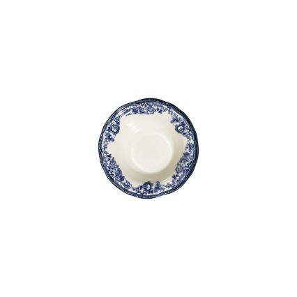 24-delige serviesset, wit/blauw, porselein