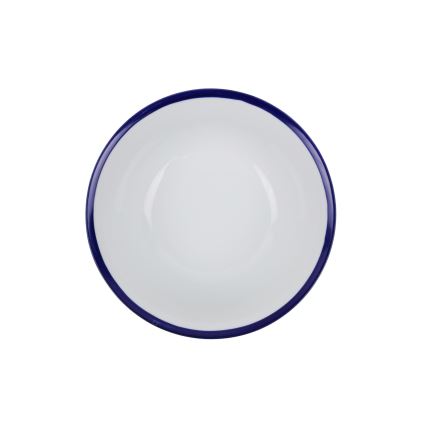 24-delige serviesset, wit/blauw, van porselein