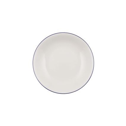 24-delige serviesset, wit/blauw, van porselein