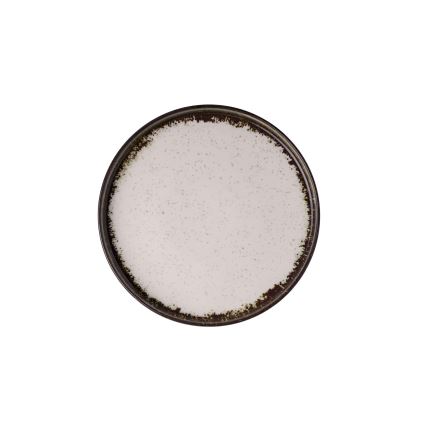 24-delige serviesset, wit/bruin, porselein