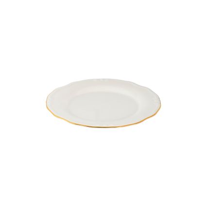 24-delige serviesset, wit/goud, porselein