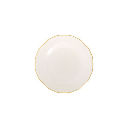 24-delige serviesset, wit/goud, porselein