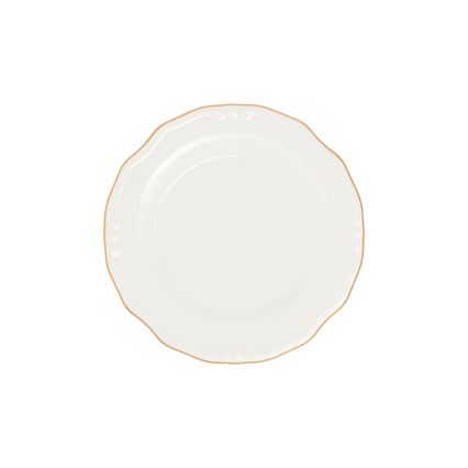 24-delige serviesset, wit/goud, porselein
