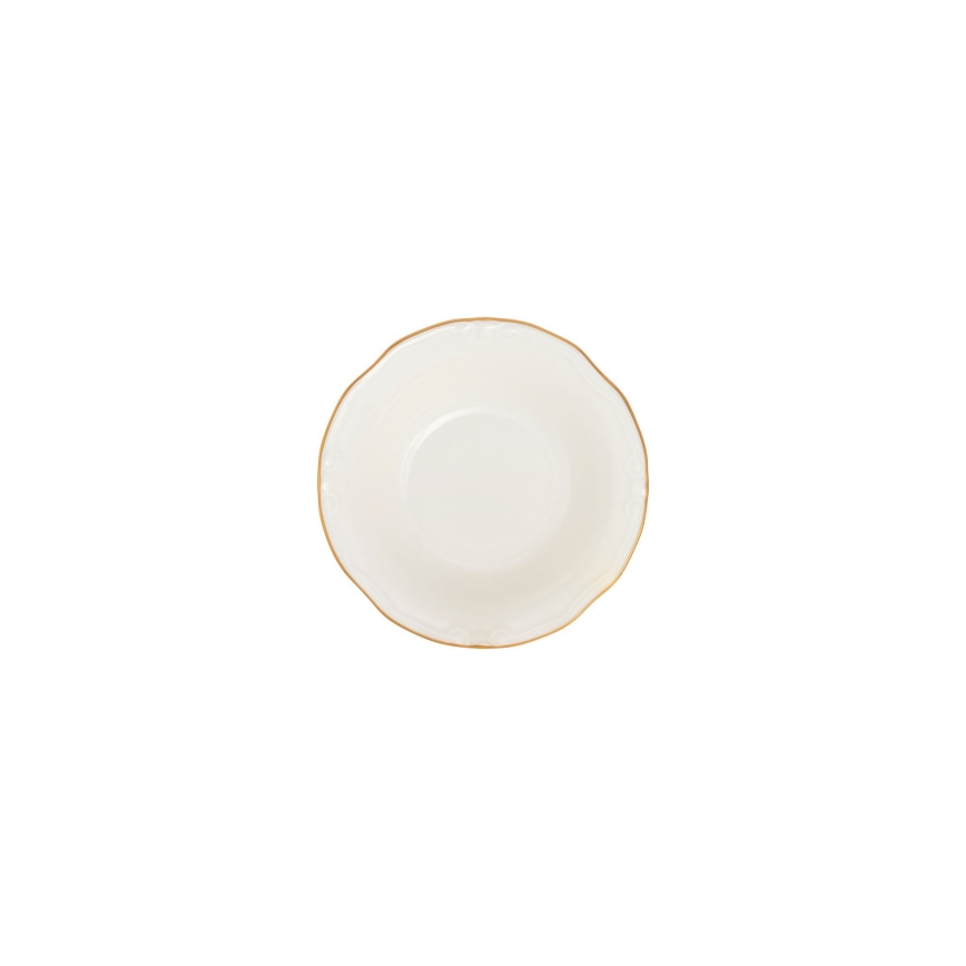 24-delige serviesset, wit/goud, porselein
