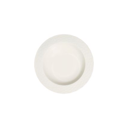 24-delige serviesset, wit porselein