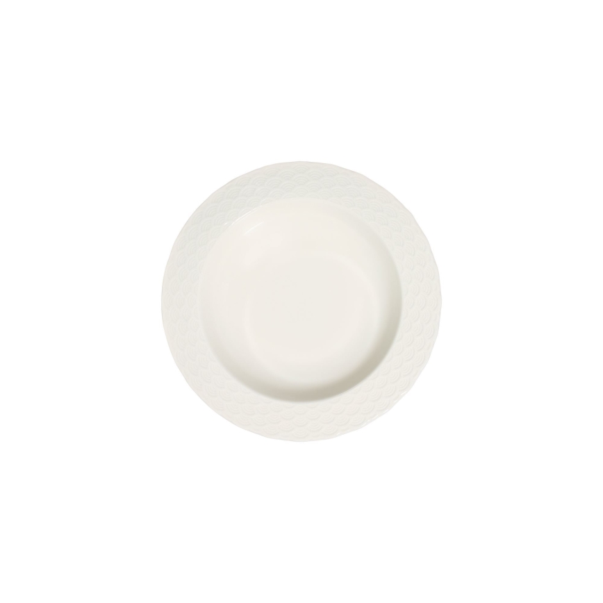 24-delige serviesset, wit porselein