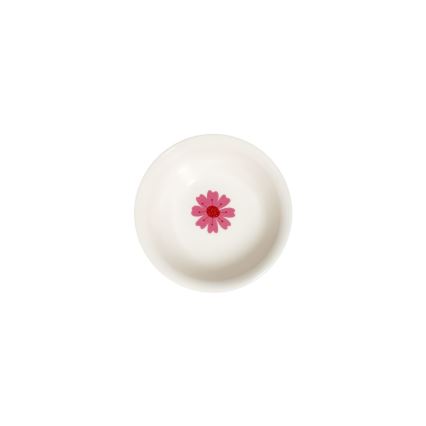 24-delige serviesset, wit/rood/groen, porselein