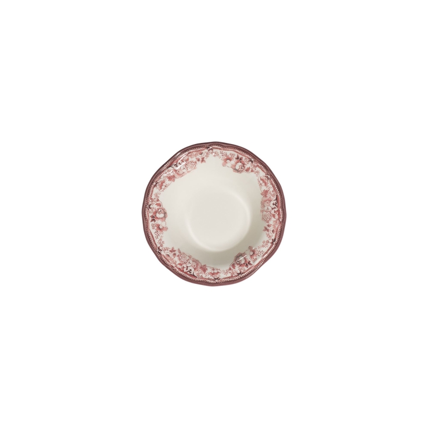 24-delige serviesset, wit/roze, porselein