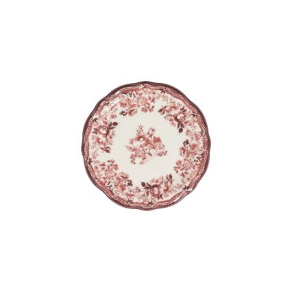24-delige serviesset, wit/roze, porselein