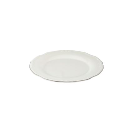 24-delige serviesset, wit/zilver, porselein