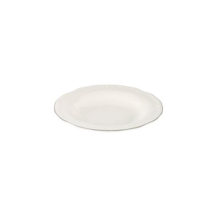 24-delige serviesset, wit/zilver, porselein