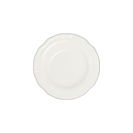 24-delige serviesset, wit/zilver, porselein