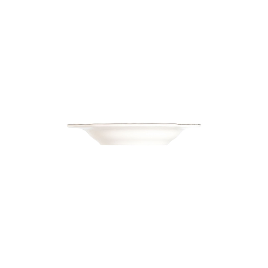 24-delige serviesset, wit/zilver, porselein