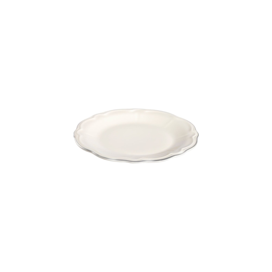 24-delige serviesset wit/zilver/porselein
