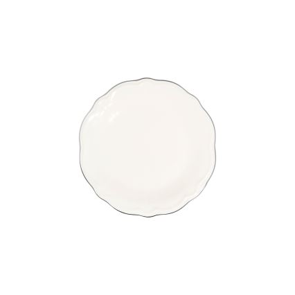 24-delige serviesset wit/zilver/porselein