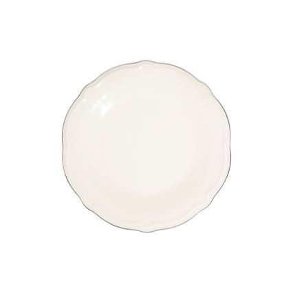 24-delige serviesset wit/zilver/porselein