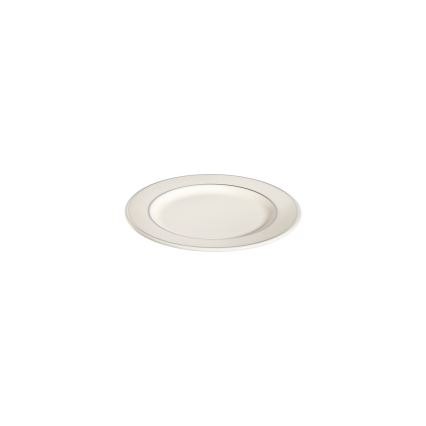 24-delige serviesset, wit/zilver, porselein