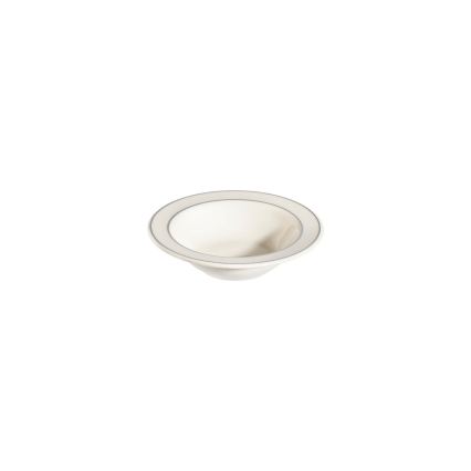 24-delige serviesset, wit/zilver, porselein