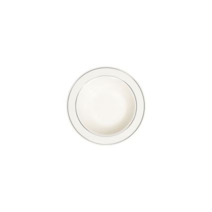 24-delige serviesset, wit/zilver, porselein