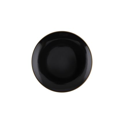 24-delige serviesset zwart/goud/steengoed