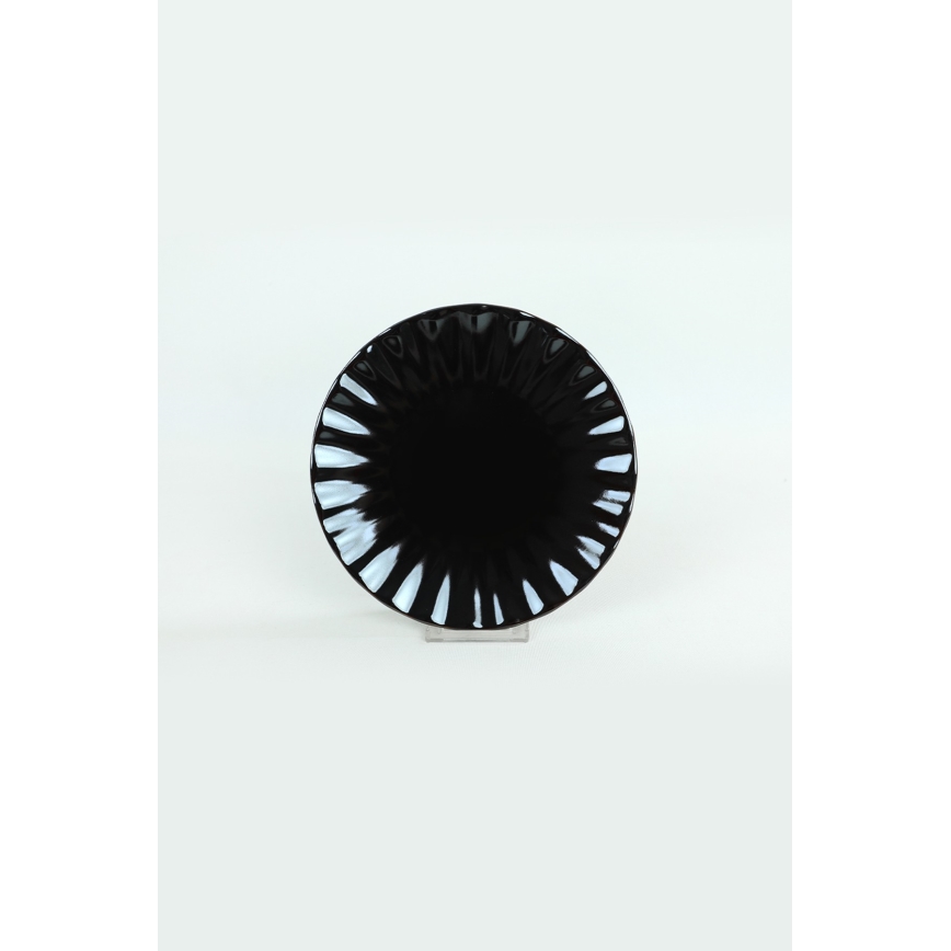 24-delige serviesset, zwart/steengoed