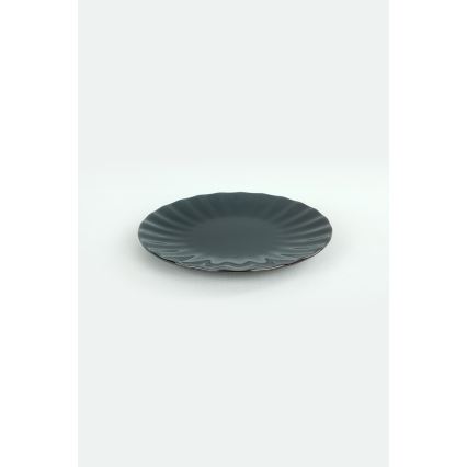 24-delige serviesset, zwart/steengoed