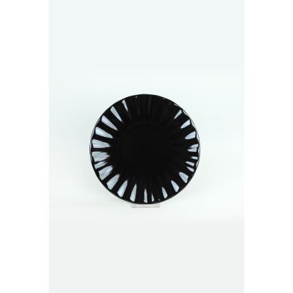 24-delige serviesset, zwart/steengoed