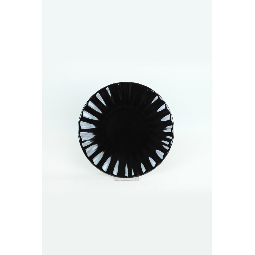 24-delige serviesset, zwart/steengoed