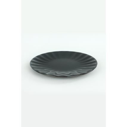 24-delige serviesset, zwart/steengoed