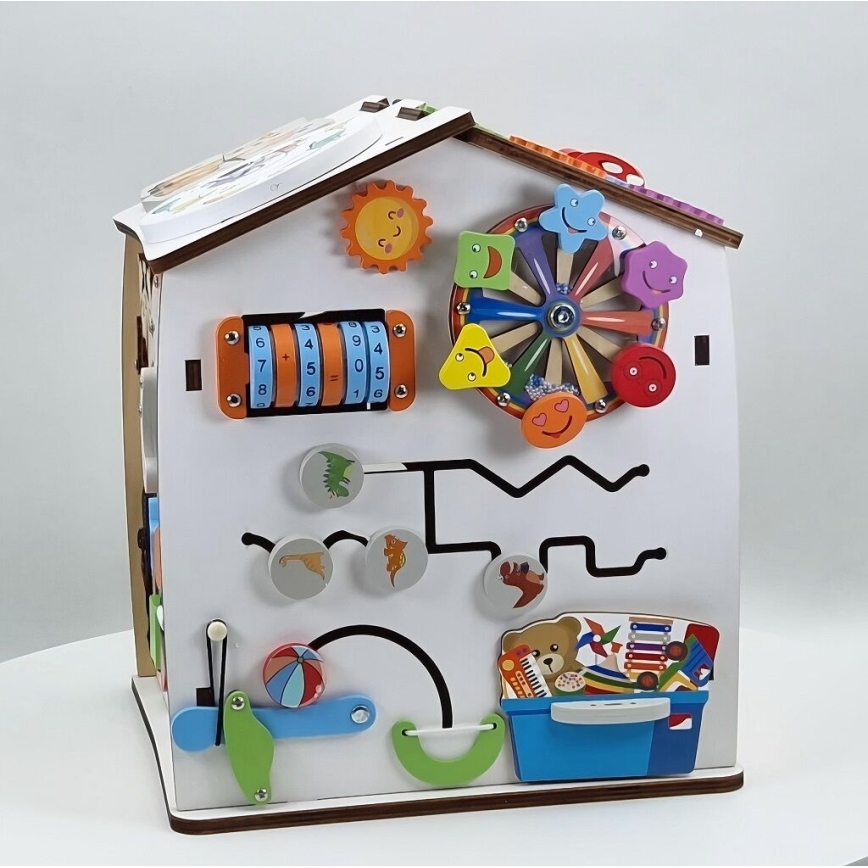 2Kids Toys - Activiteitenbord huisje wit