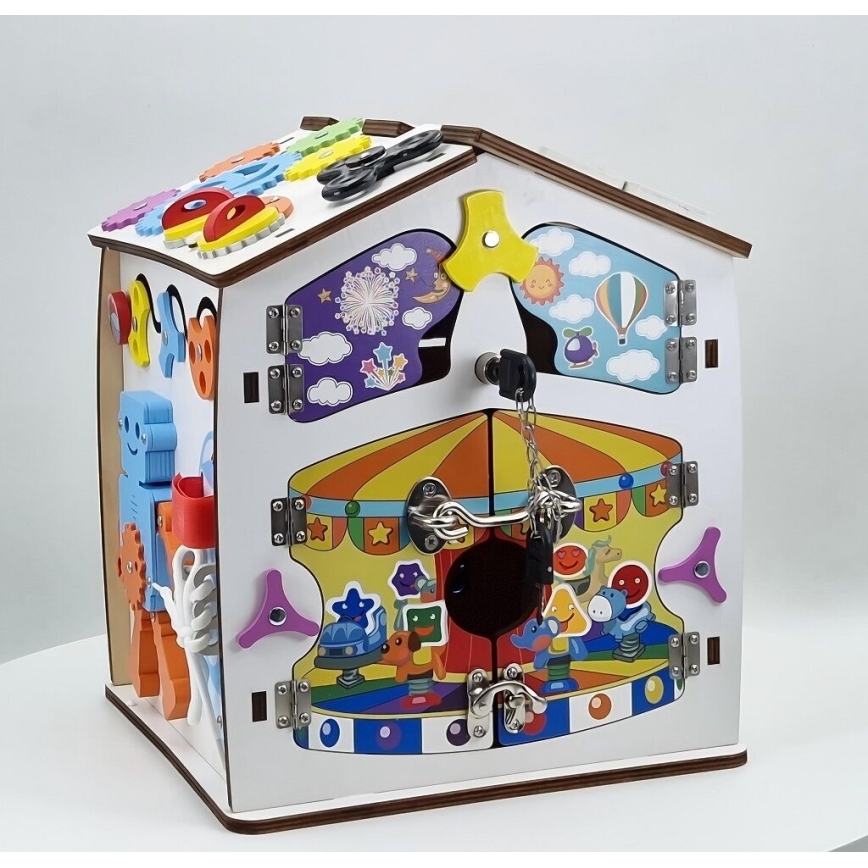 2Kids Toys - Activiteitenbord huisje wit