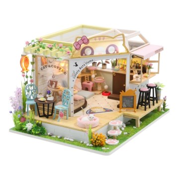 2Kids Toys - Children's huis Kattencafé met tuin 2xAAA
