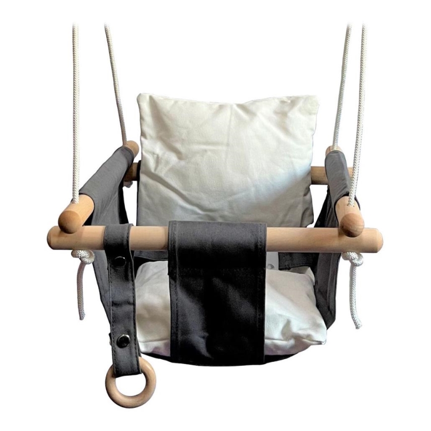 2Kids Toys - Children's stof swing grijs/wit