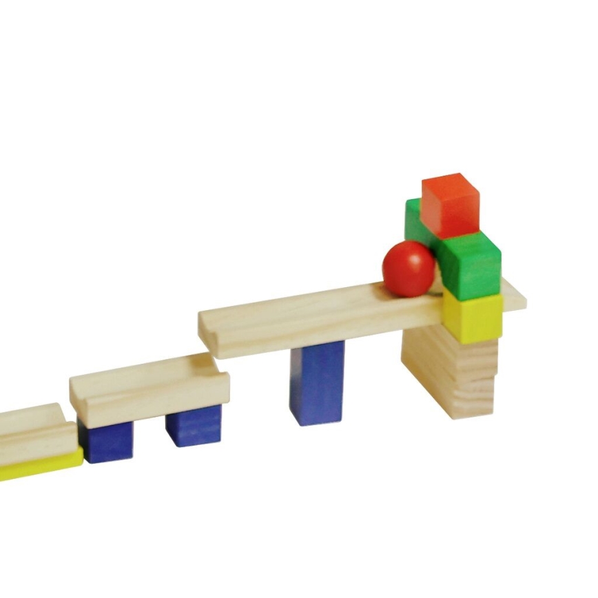 2Kids Toys - Gekleurde houten dominostenen, set van 400 stuks