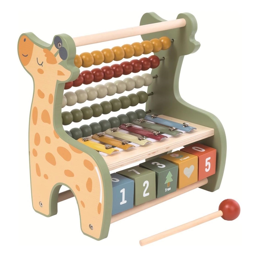 2Kids Toys - Houten multifunctioneel abacus Giraffe