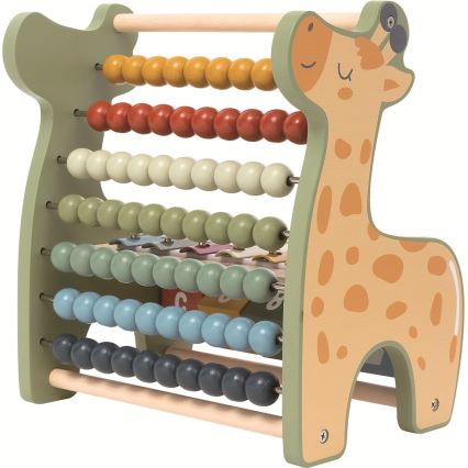 2Kids Toys - Houten multifunctioneel abacus Giraffe